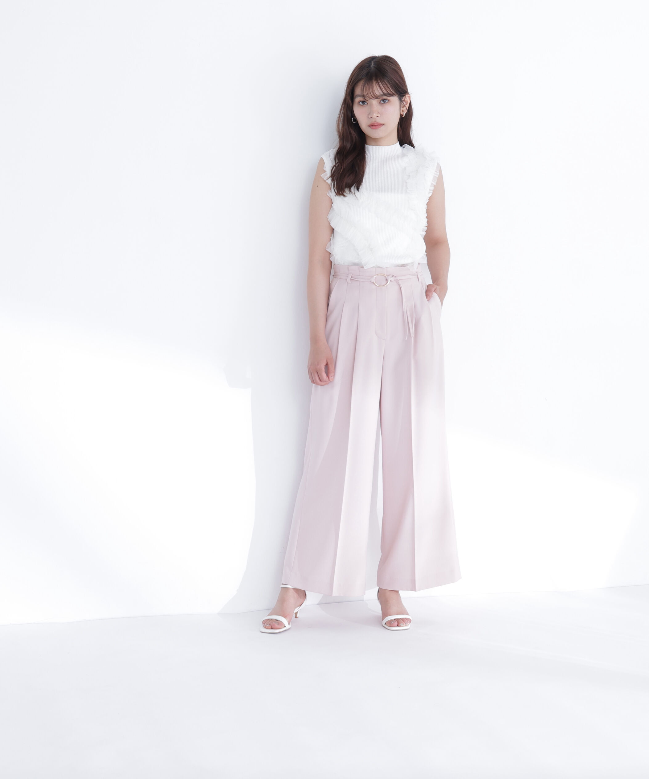  「ダブルベルトワイドパンツ」|その他|