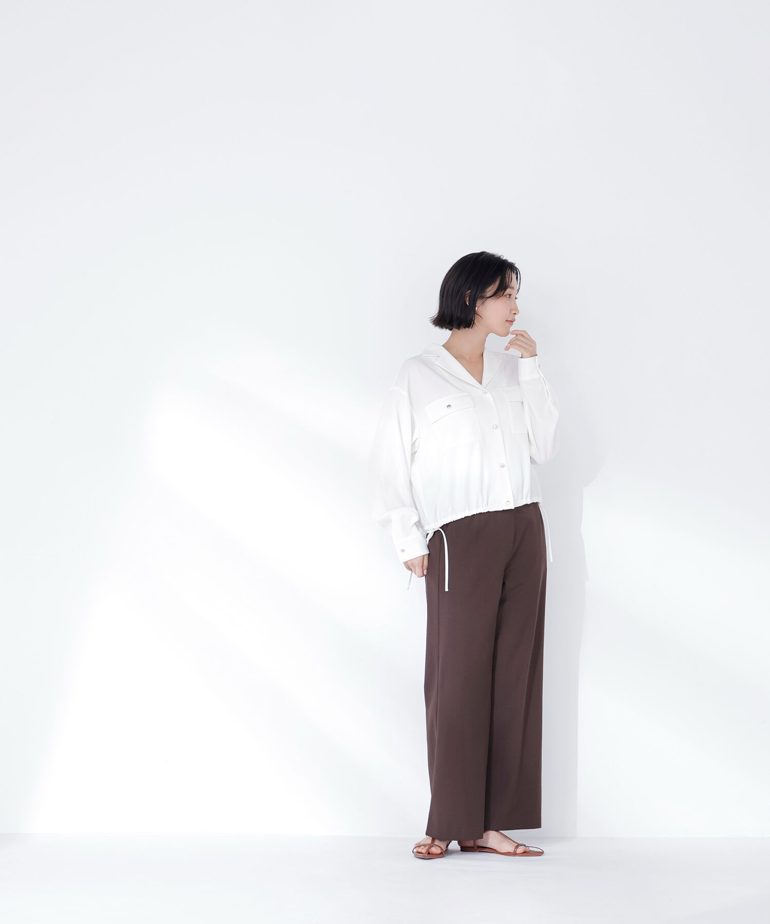  「＜Oggi掲載＞＜骨格ナチュラル＞リネンブレンドパンツ」|その他|
