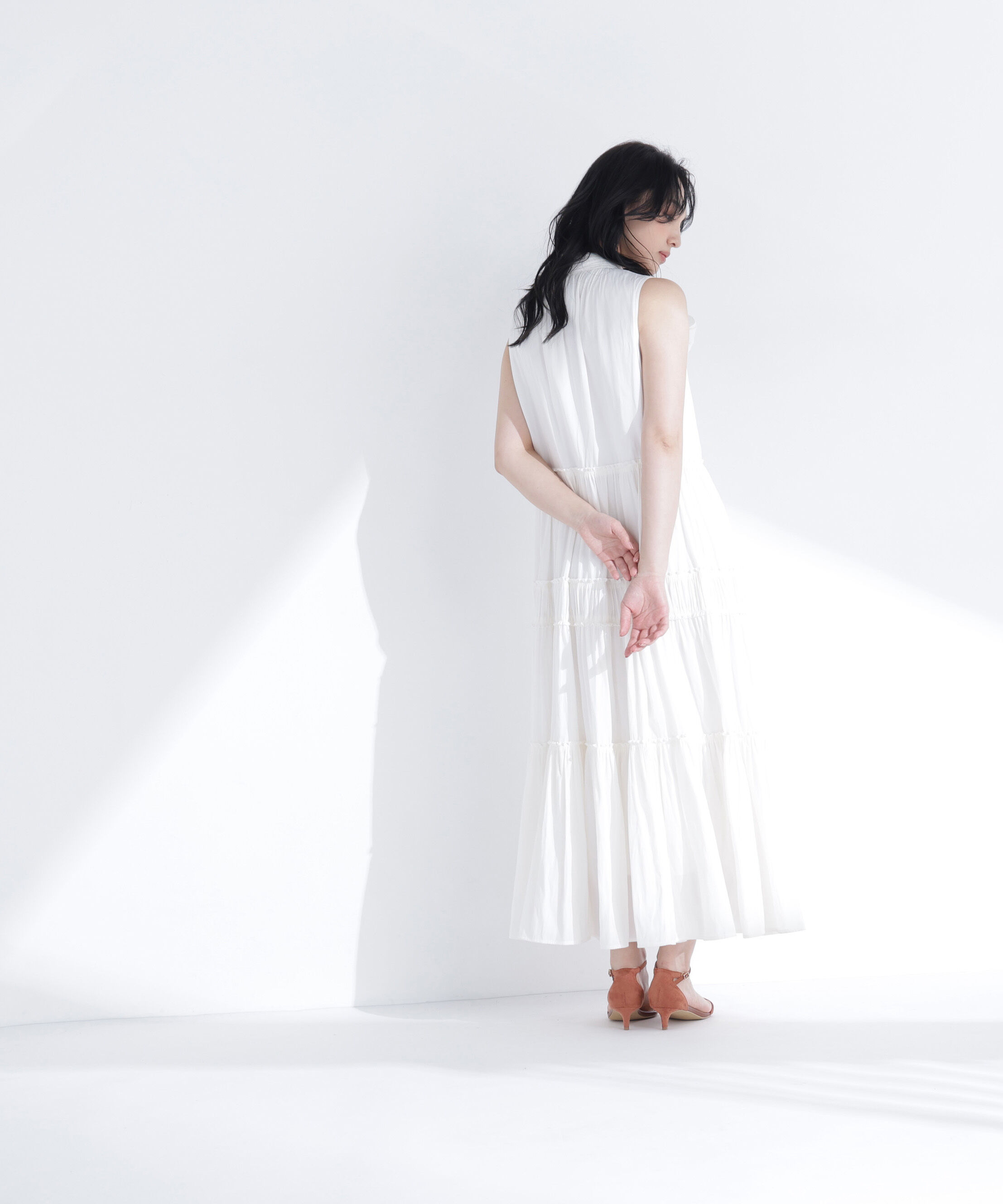  「バックリボンティアードワンピース」|ワンピース|