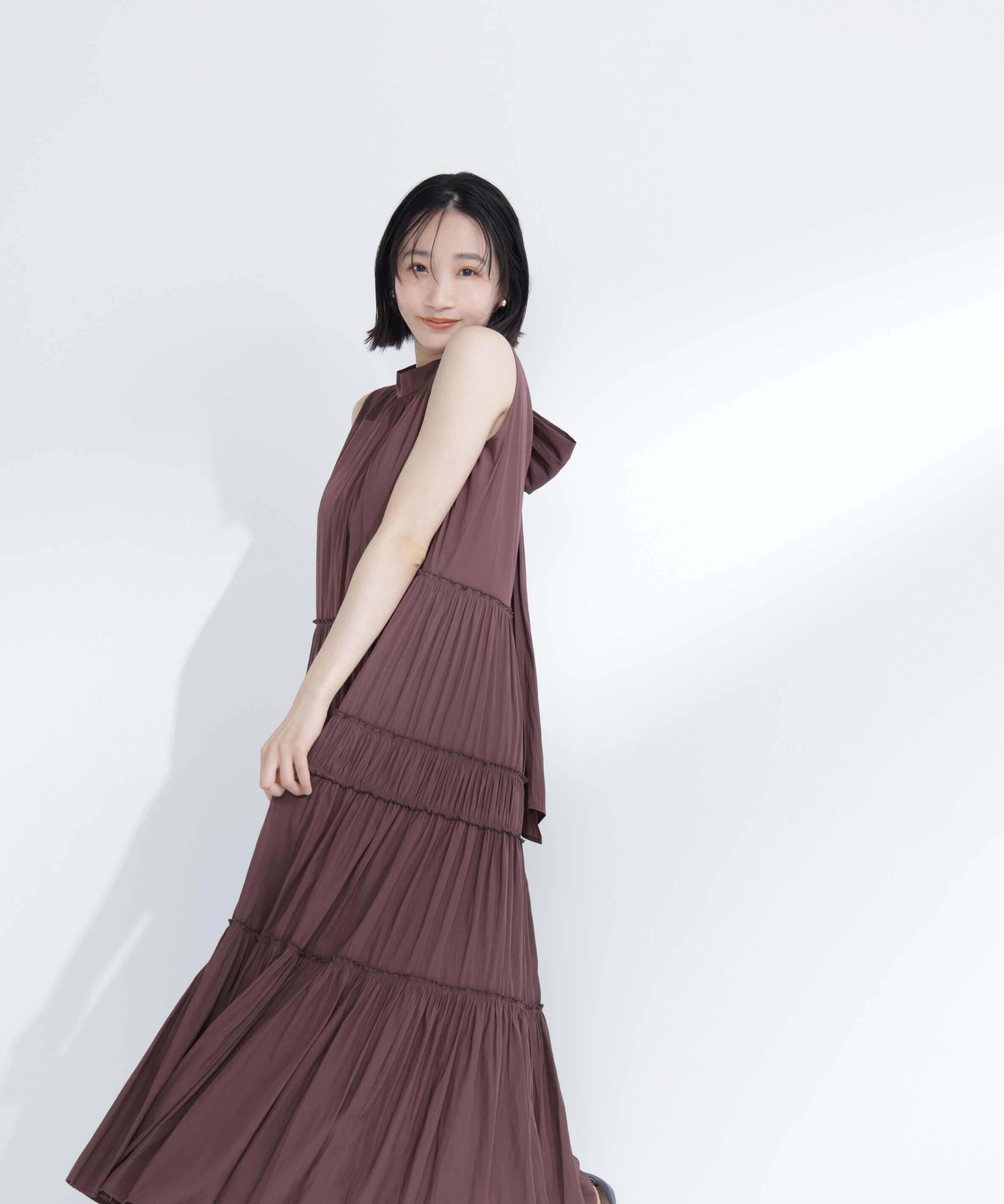  「バックリボンティアードワンピース」|ワンピース|