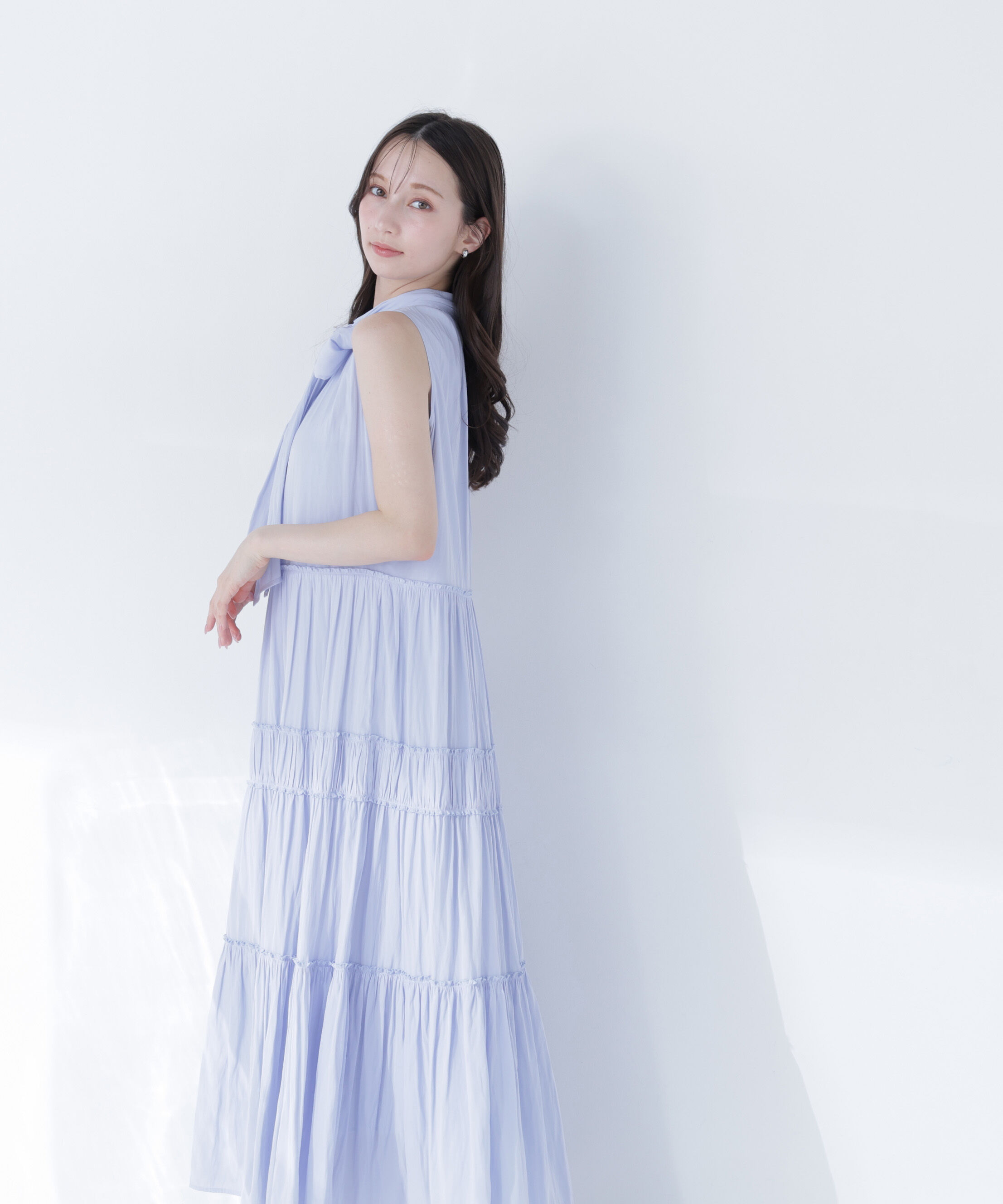  「バックリボンティアードワンピース」|ワンピース|