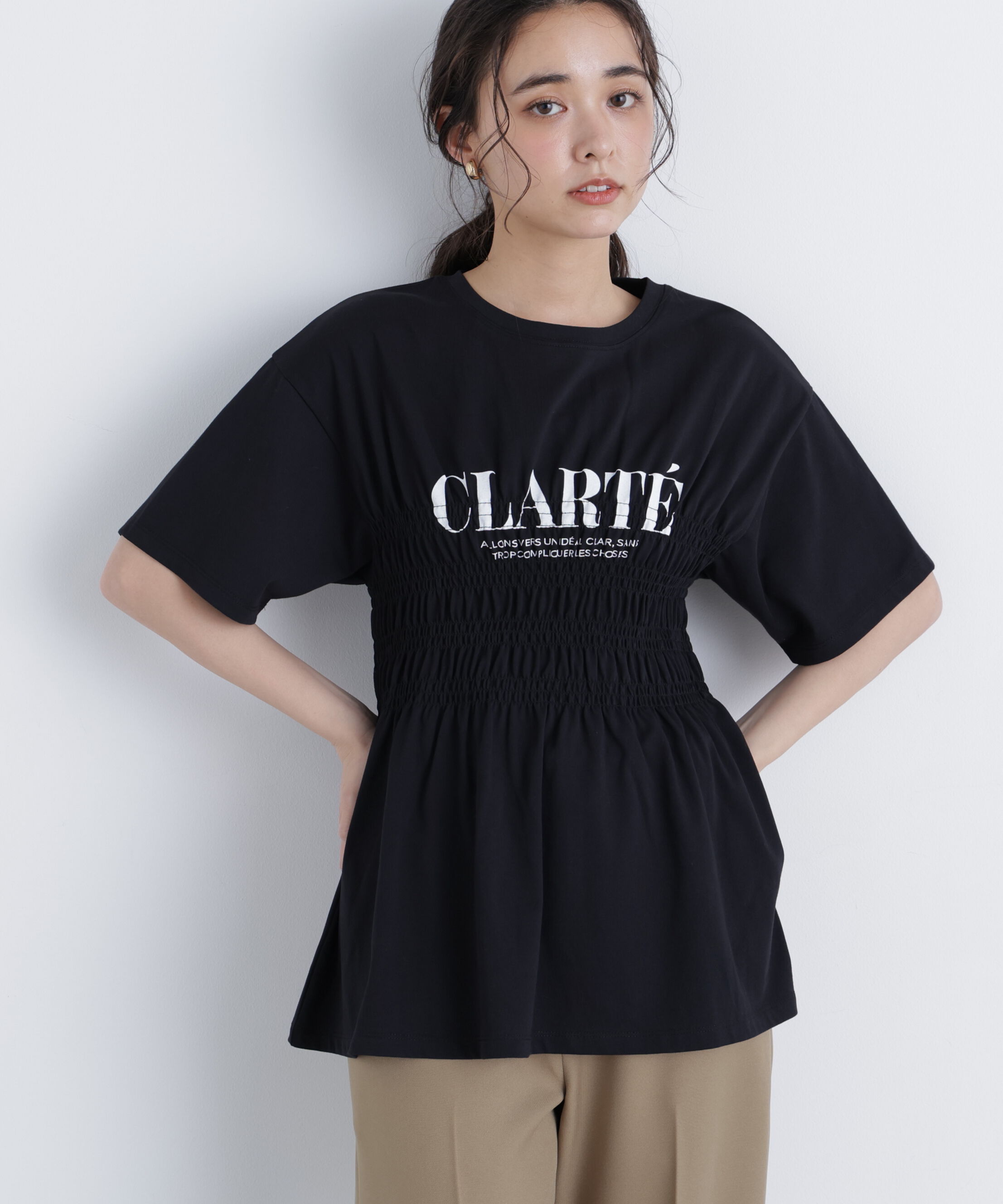  「〈N.〉シャーリングペプラムカットソー」|Tシャツ・カットソー|