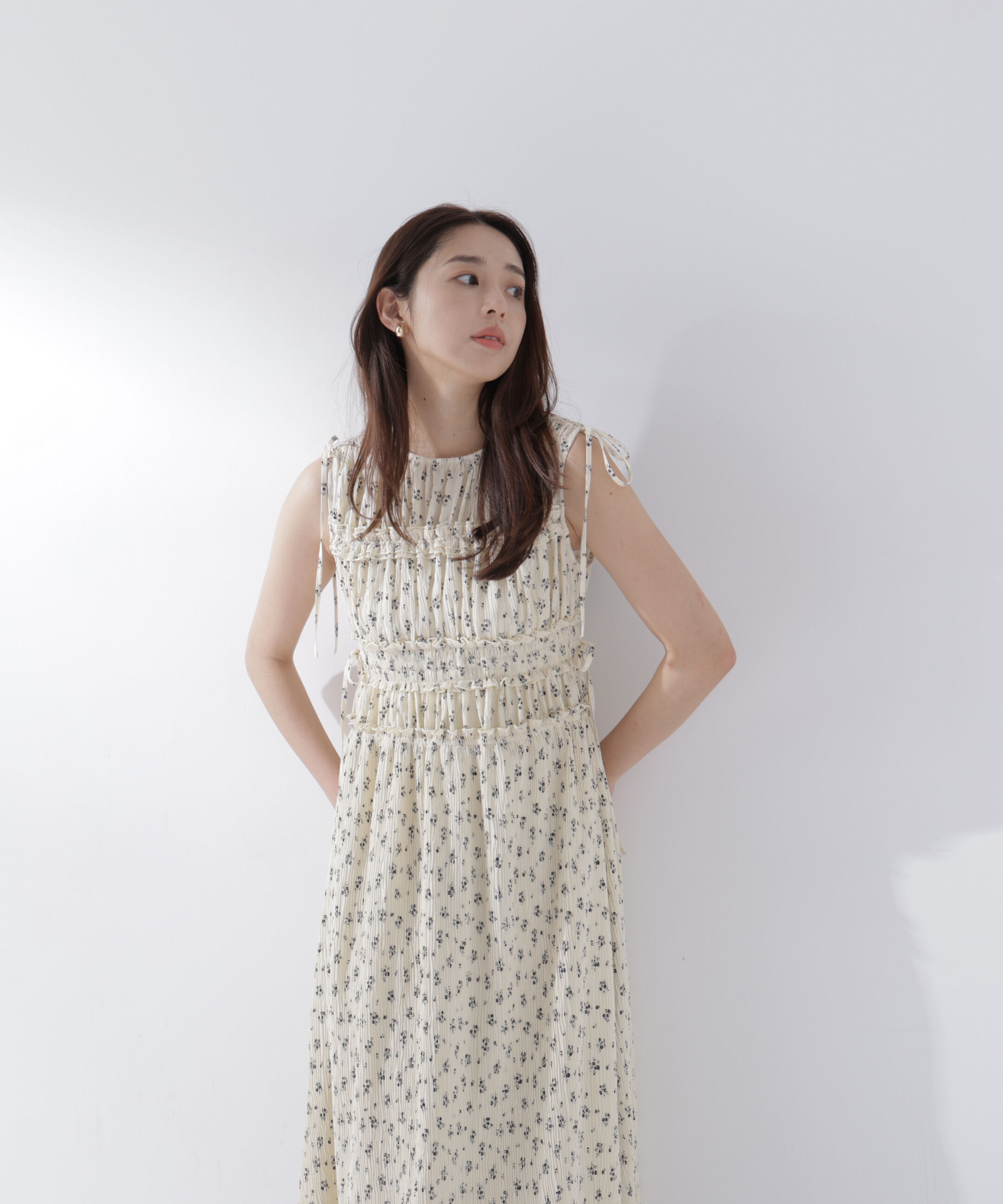  「フラワープリントドロストワンピース」|ワンピース|