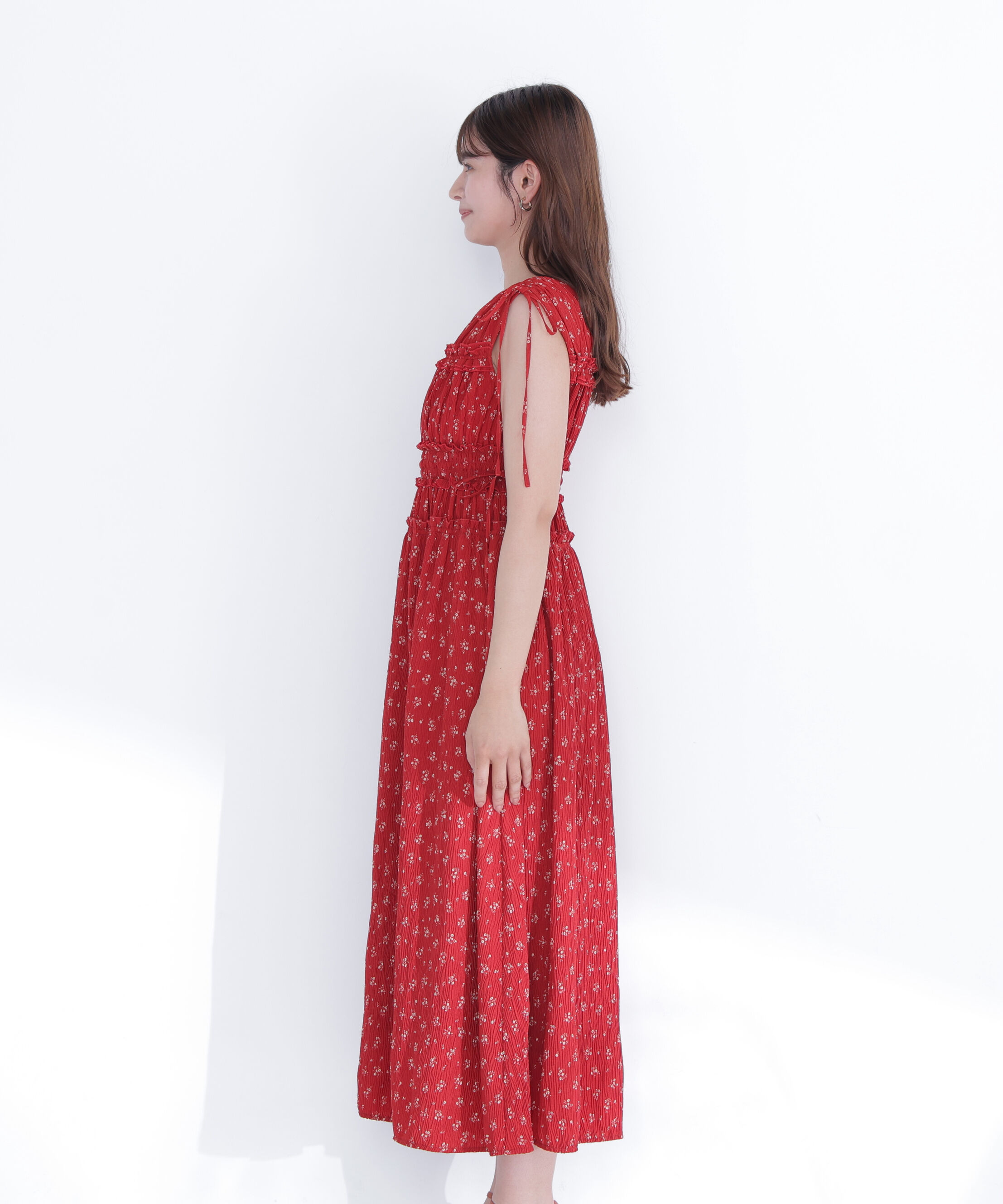  「フラワープリントドロストワンピース」|ワンピース|