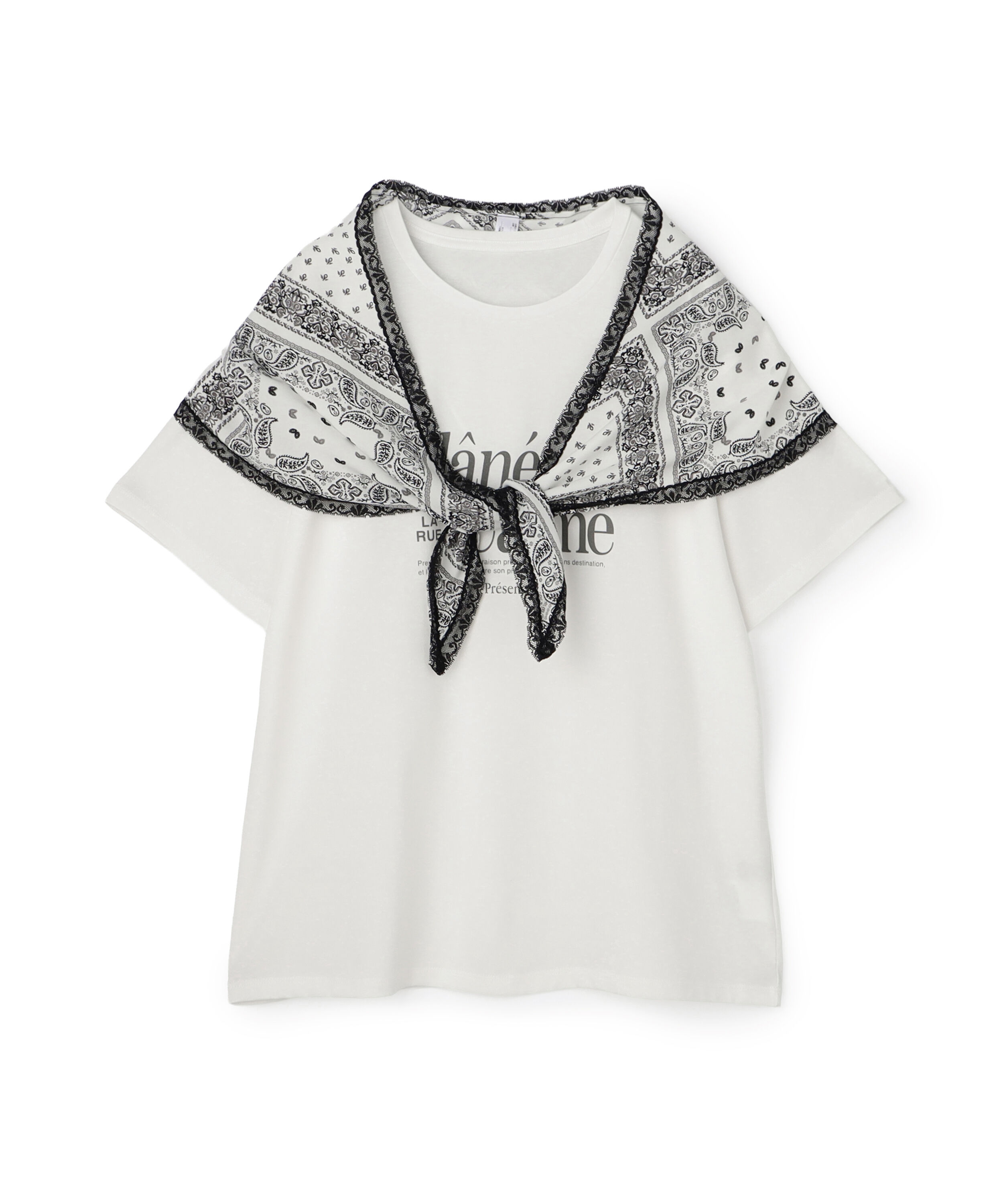  「〈N.〉スカーフ付ビッグTシャツ」|Tシャツ・カットソー|