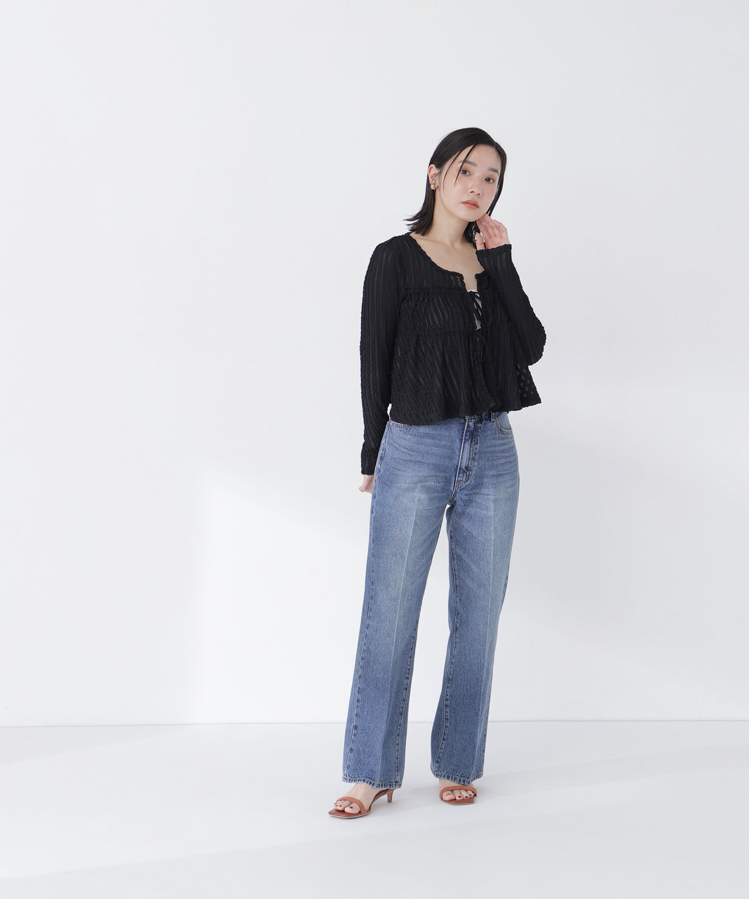  「セミフレアデニムパンツ」|その他|