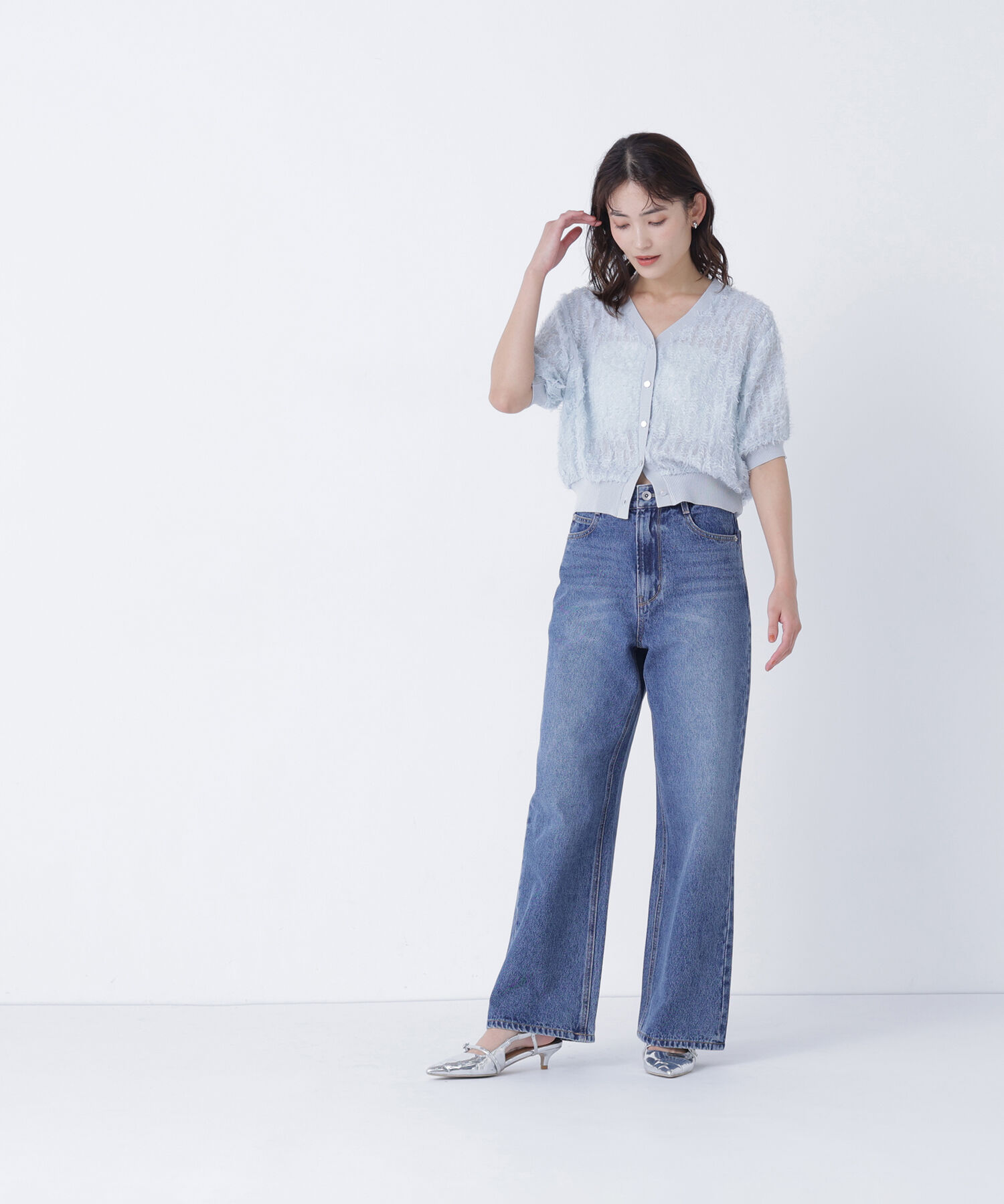  「チュール刺繍シアーカーディガン」|Tシャツ・カットソー|