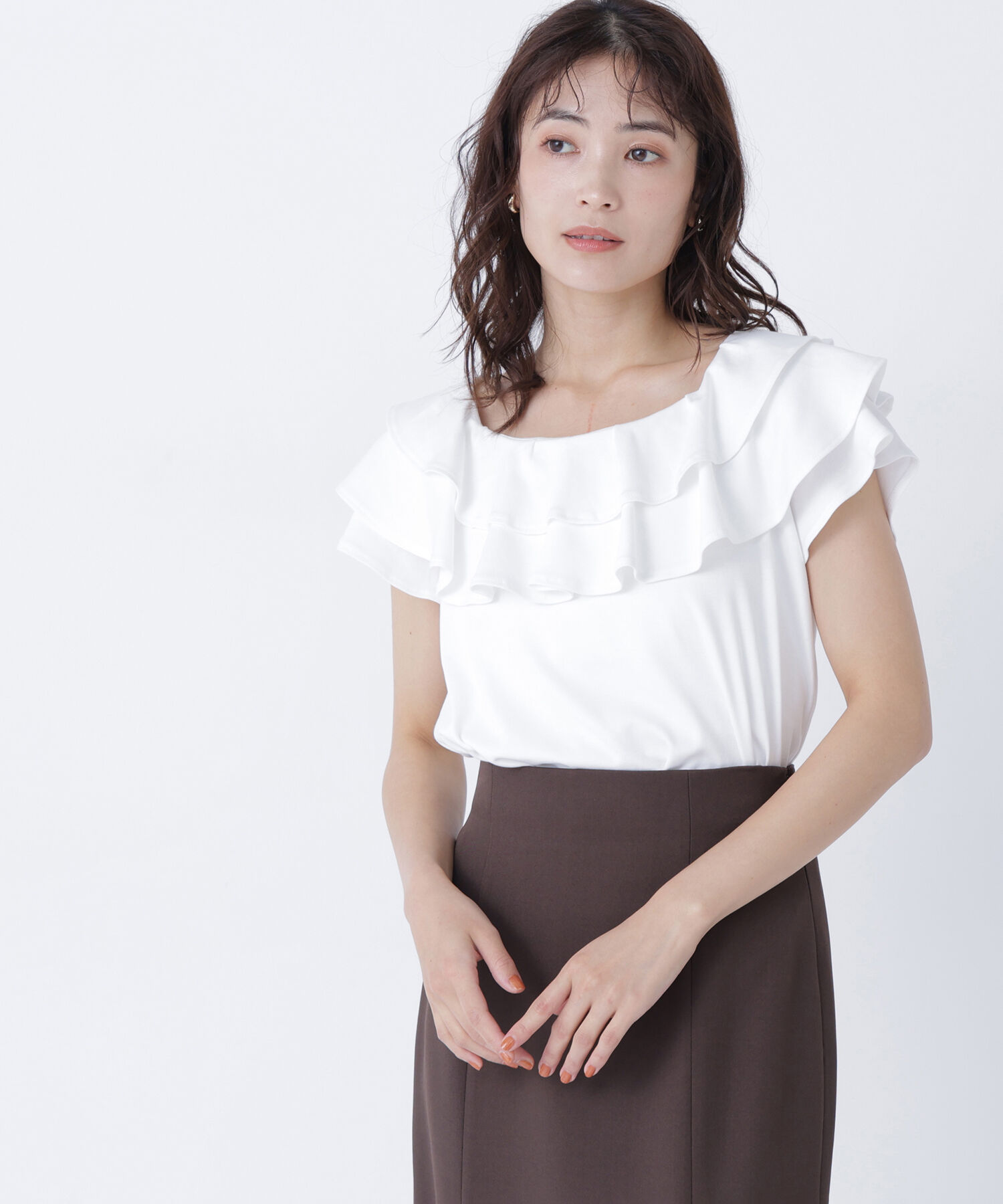  「ラッフルカットソー」|Tシャツ・カットソー|