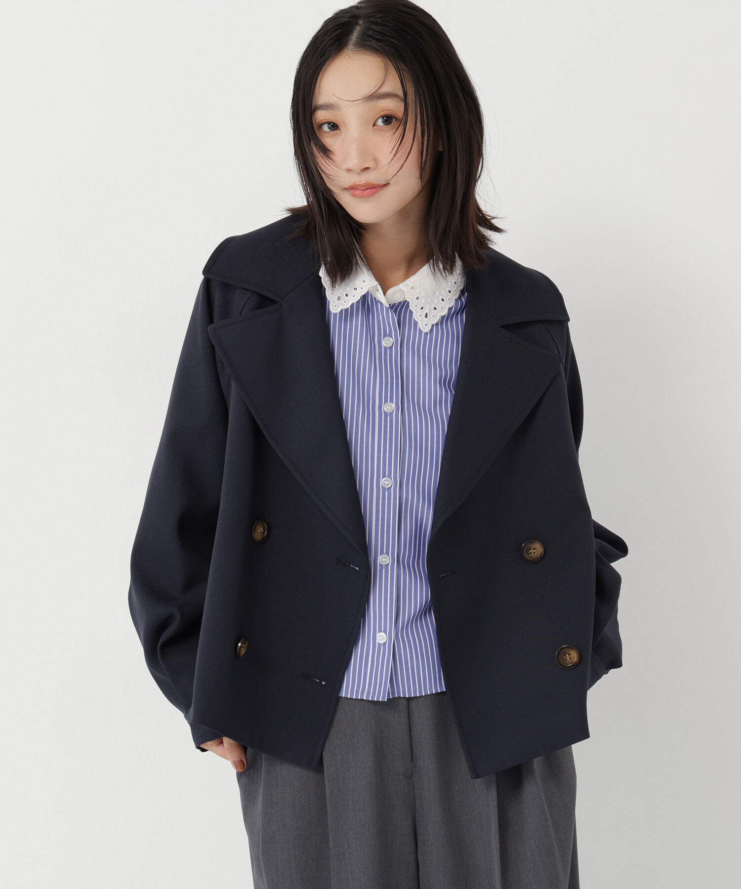  「<ちょうど､いい服>｢おはよう｣から｢おつかれさま｣まで｡ 毎日ﾊｰﾌ 」|ブルゾン・スタジャン|