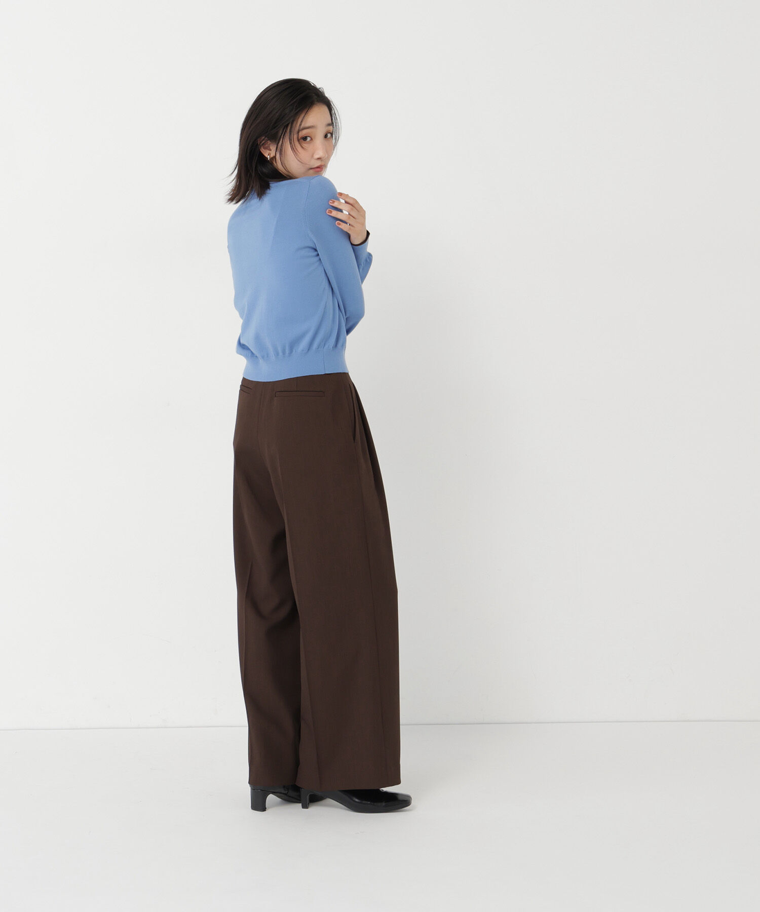  「<EC限定ｶﾗｰ:ﾈｲﾋﾞｰ系><ちょうど､いい服>&ldquo;それどこの?褒められ配 」|ニット・セーター|