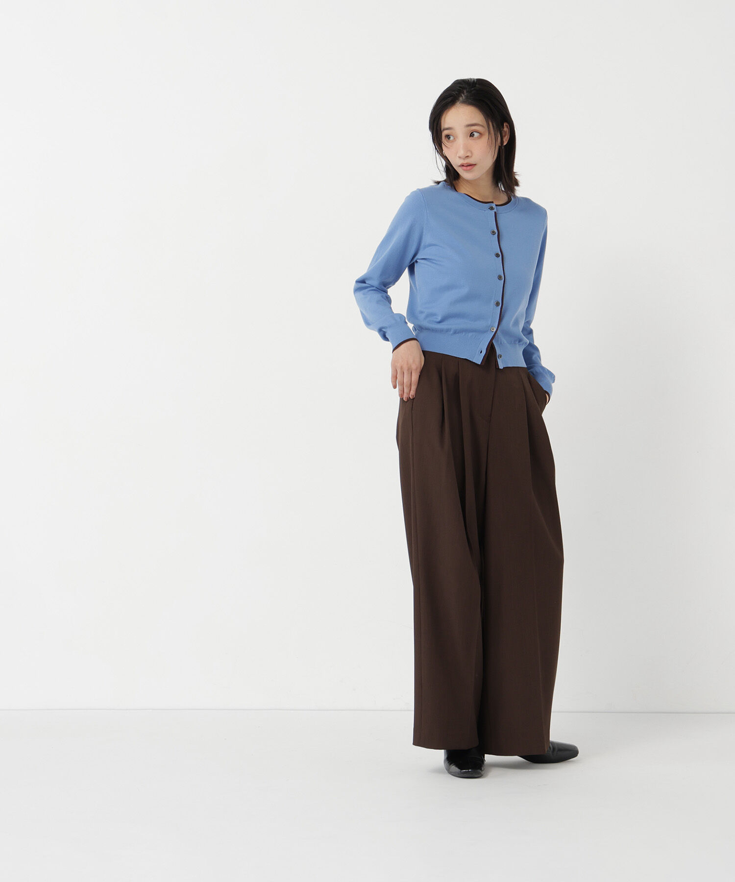  「<EC限定ｶﾗｰ:ﾈｲﾋﾞｰ系><ちょうど､いい服>&ldquo;それどこの?褒められ配 」|ニット・セーター|