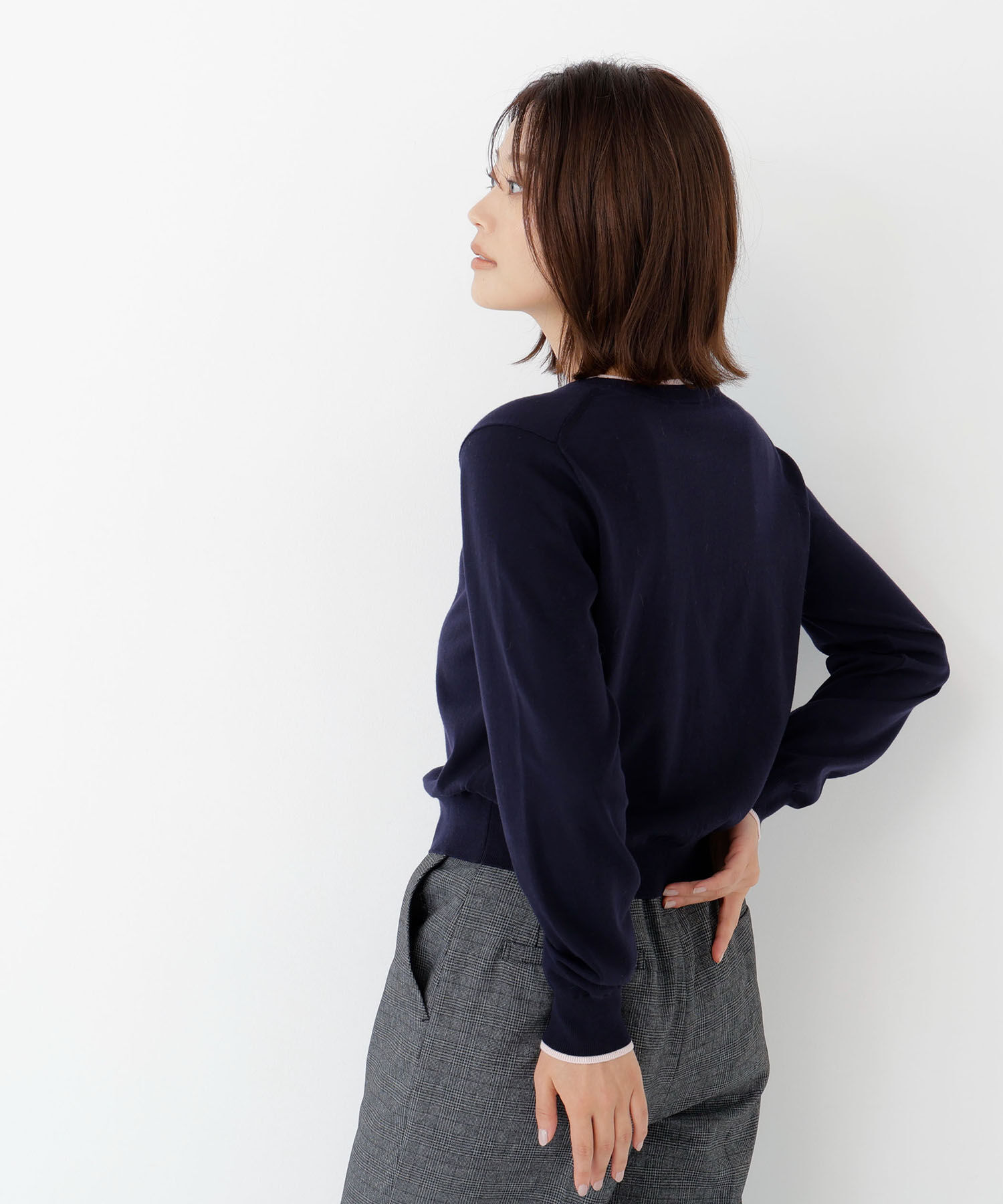  「<EC限定ｶﾗｰ:ﾈｲﾋﾞｰ系><ちょうど､いい服>&ldquo;それどこの?褒められ配 」|ニット・セーター|