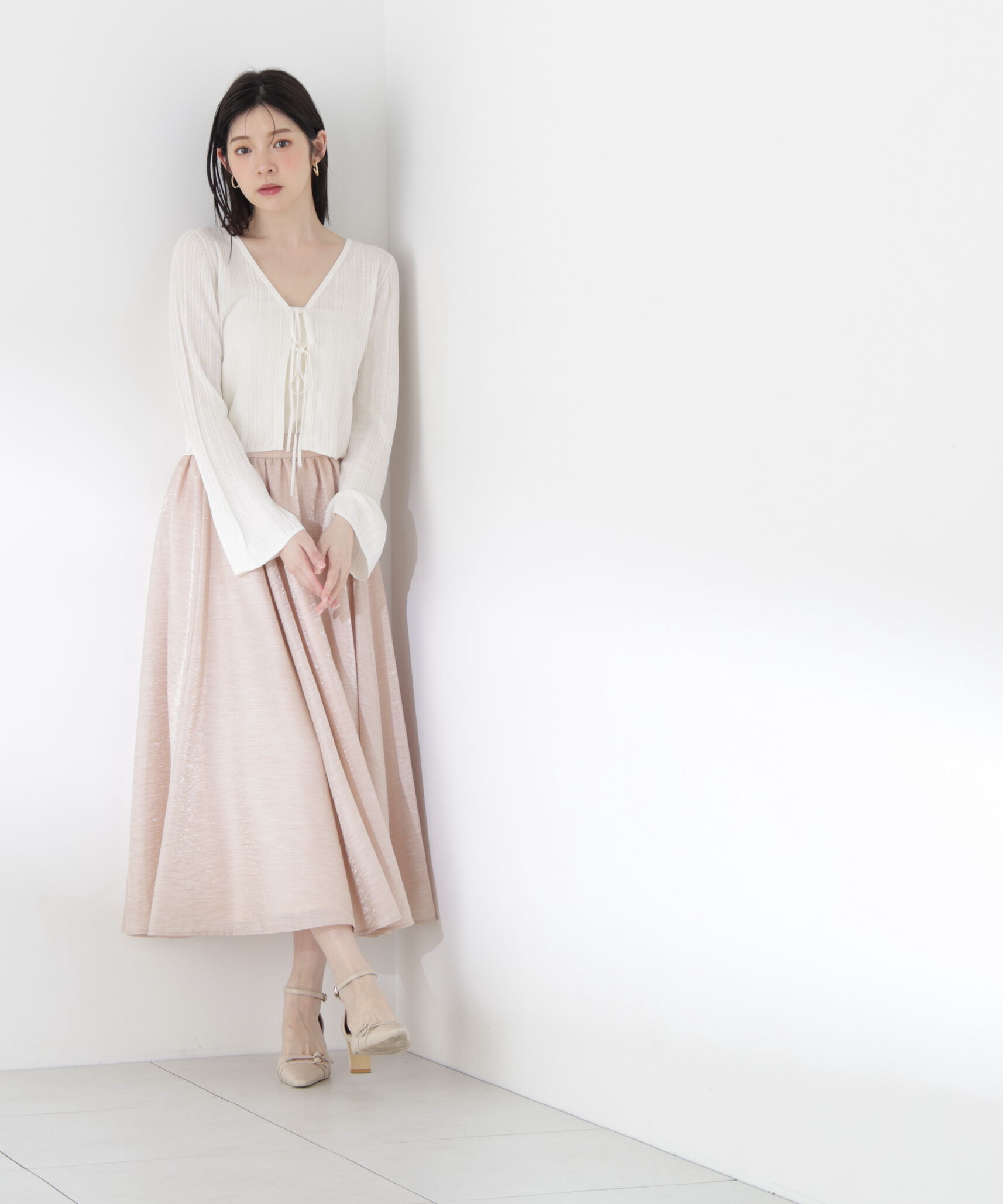 PROPORTION BODY DRESSING「ニュアンスサテンシャイニースカート」|スカート|ピンク