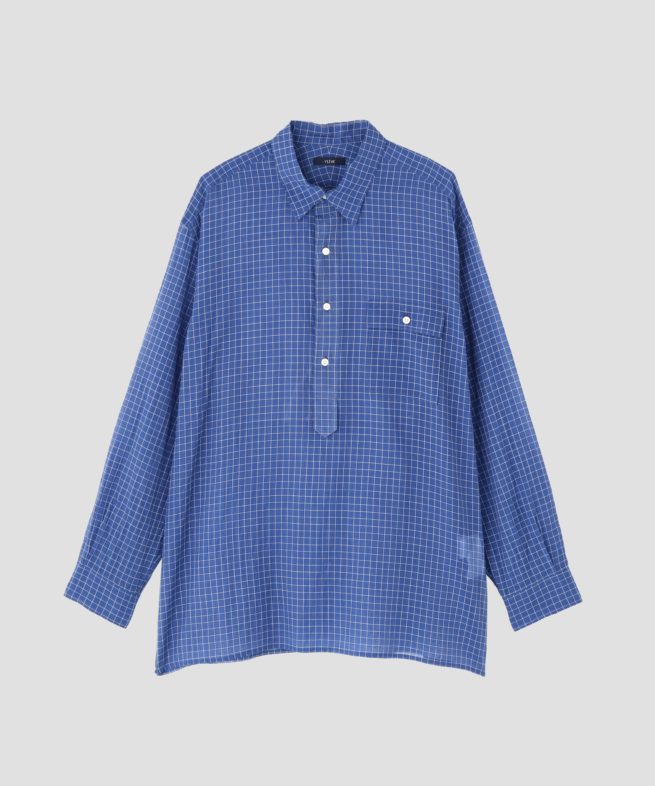YLEVE 「YLEVE / COTTON SILK CHECK PULLOVER SHIRT」|シャツ・ブラウス|