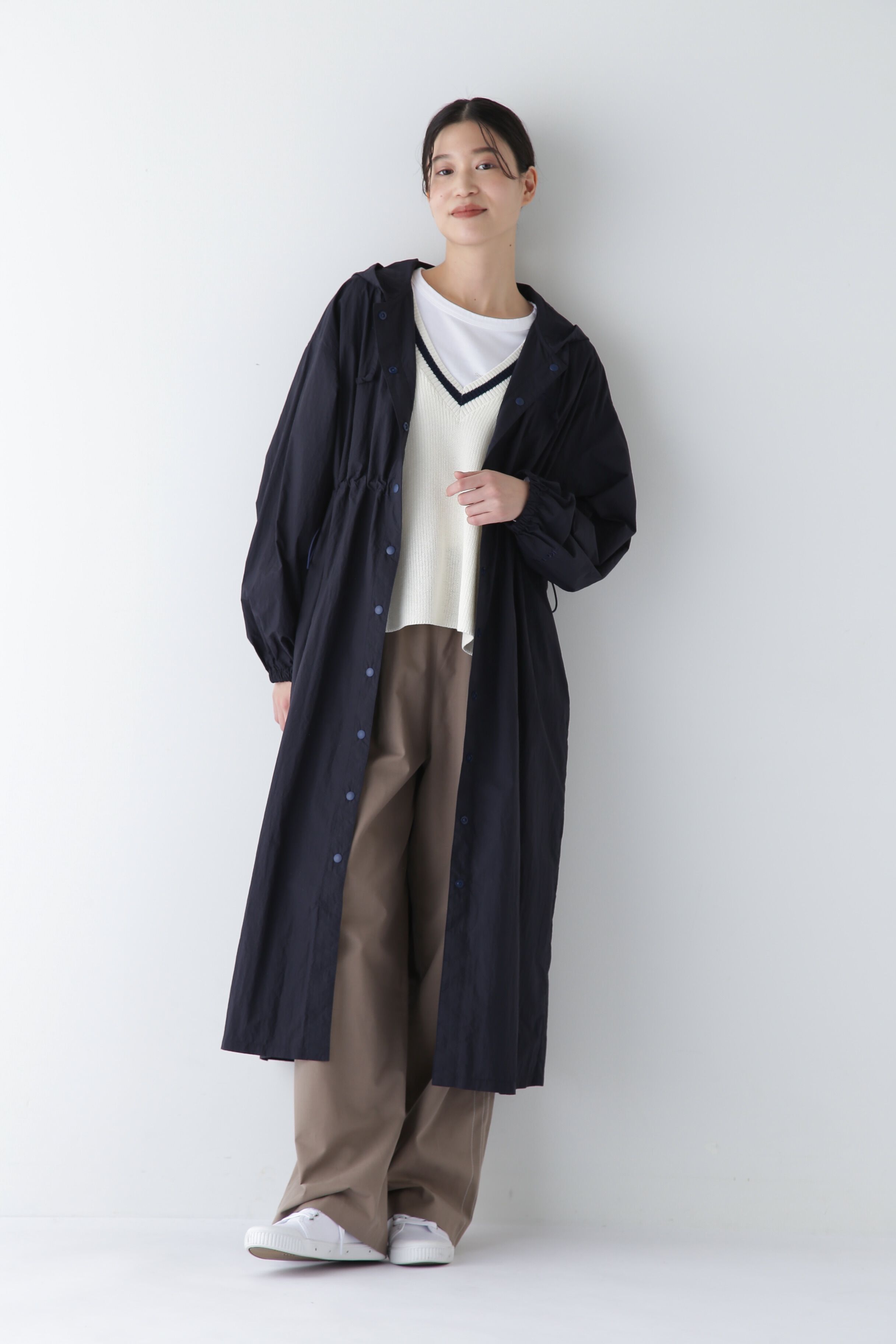  「◆≪ウォッシャブル≫ 2WAYライン入Ｖネックプルオーバー」|ニット・セーター|