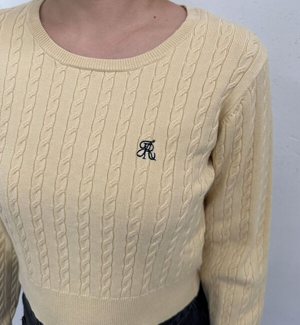 archives「ロゴ刺繍ケーブルニットプルオーバー」|ニット・セーター|