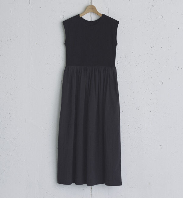 Doux archives「リブタフタコンビワンピース」|ワンピース|BLACK