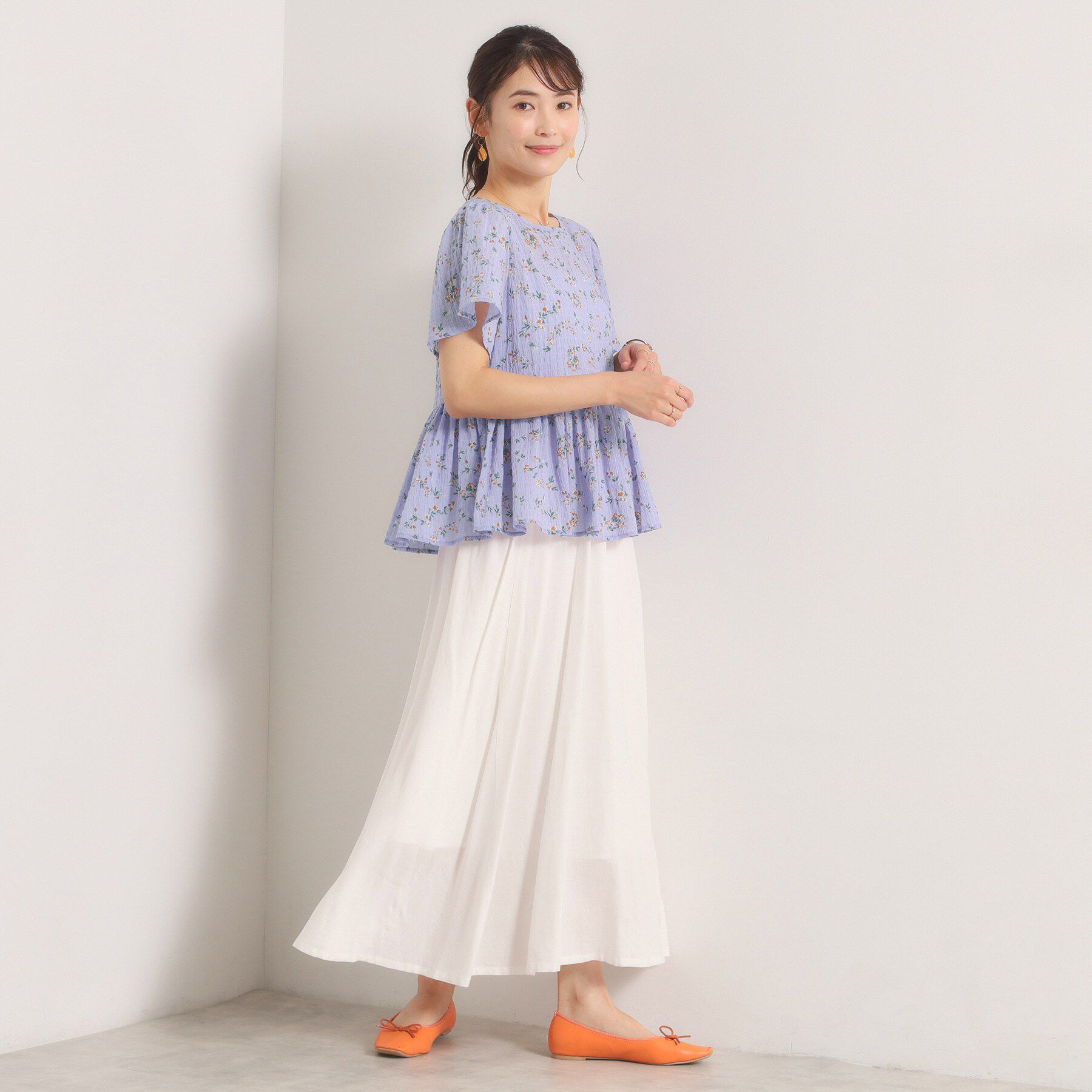 ITS&rsquo;DEMO「花柄シャーリングブラウス」|シャツ・ブラウス|