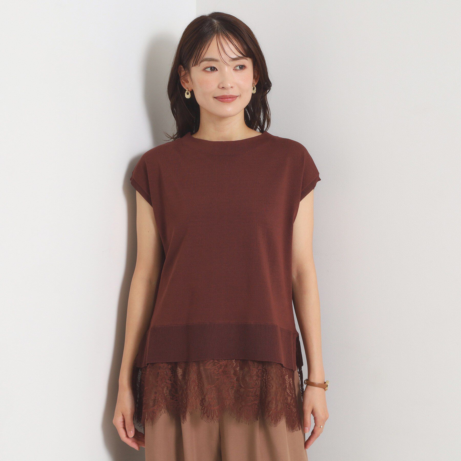 ITS&rsquo;DEMO「裾レースフレンチニット」|ニット・セーター|