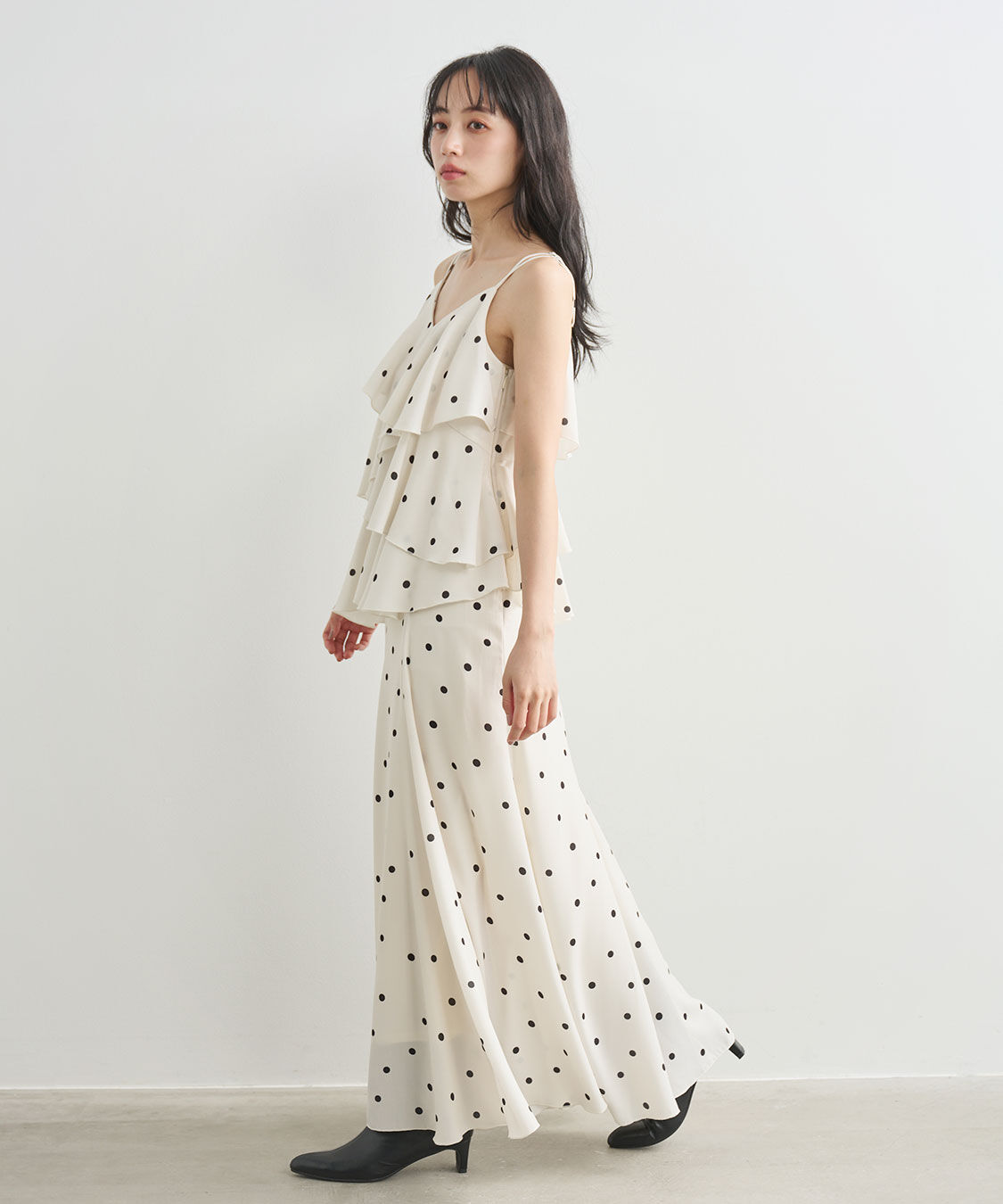 COCO DEAL「ラッフルフレアキャミワンピース」|ワンピース|