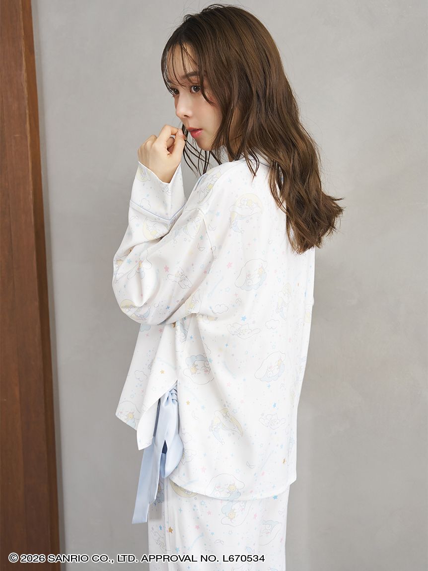 SNIDEL HOME「【Cinnamoroll】サテン開襟シャツ」|ルームウェア|