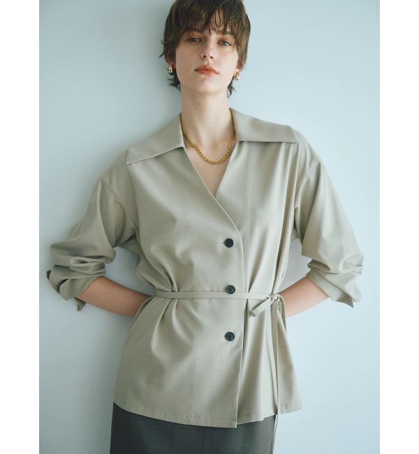 ELENDEEK「【Kaori Iseki&times;ELENDEEK】BIG COLLAR SH JK」|その他|ベージュ