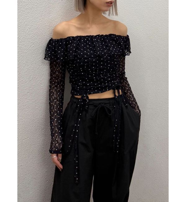 EMODA「オフショルダーギャザートップ」|Tシャツ・カットソー|