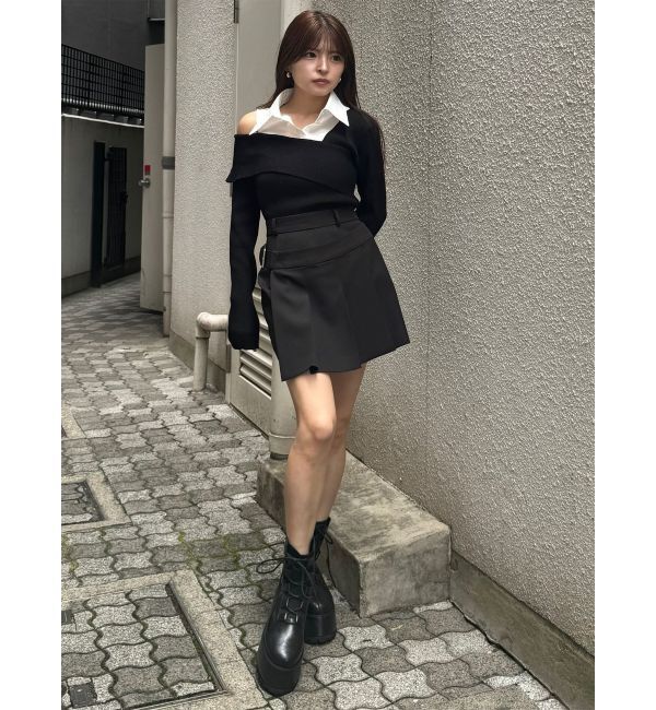 MURUA「シャツドッキングニットトップス」|ニット・セーター|