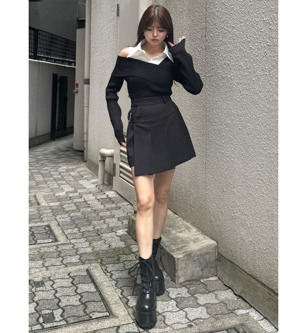 MURUA「シャツドッキングニットトップス」|ニット・セーター|