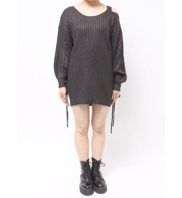 EVRIS「ワンショルダーニットワンピース」|ワンピース|