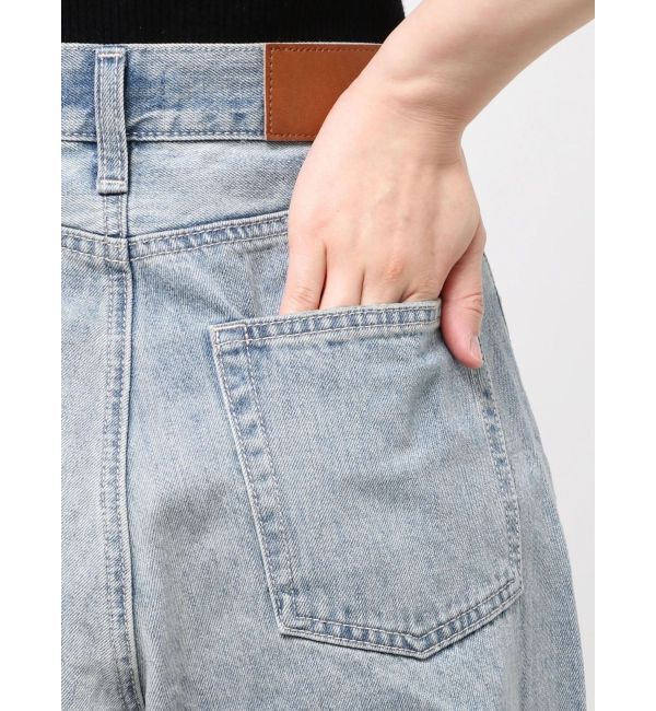 EVRIS「BACKスラッシュレースワイドデニムパンツ」|デニム|