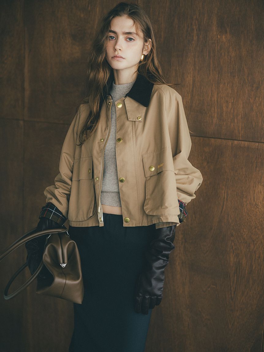 Mila Owen「【Barbour】別注 SPEY（スぺイ）ショートジャケット」|ブルゾン・スタジャン|BEG
