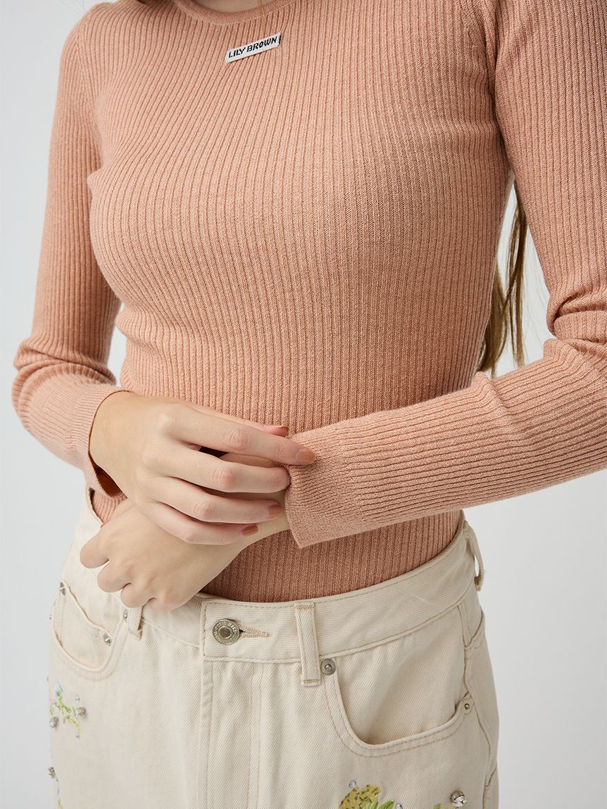 LILY BROWN「セミシアーラメニットトップス」|ニット・セーター|CORAL