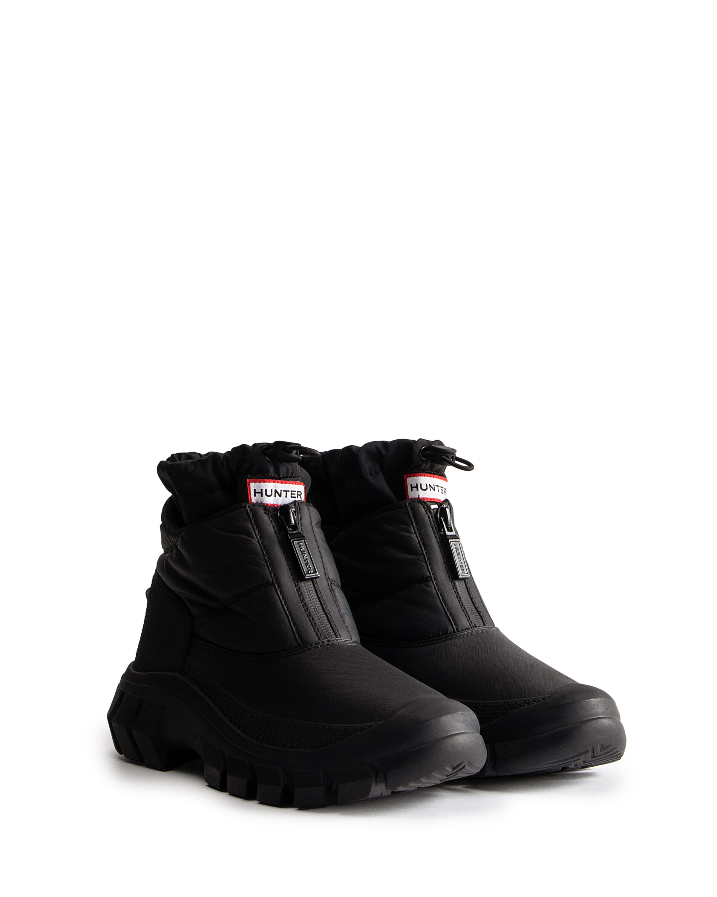 HUNTER「レディース イントレピッド ジップ アンクル スノーブーツ」|ショートブーツ|BLK