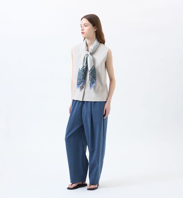 MACKINTOSH PHILOSOPHY「Snowblue Garden シルクプリントスカーフ」|バンダナ・スカーフ|