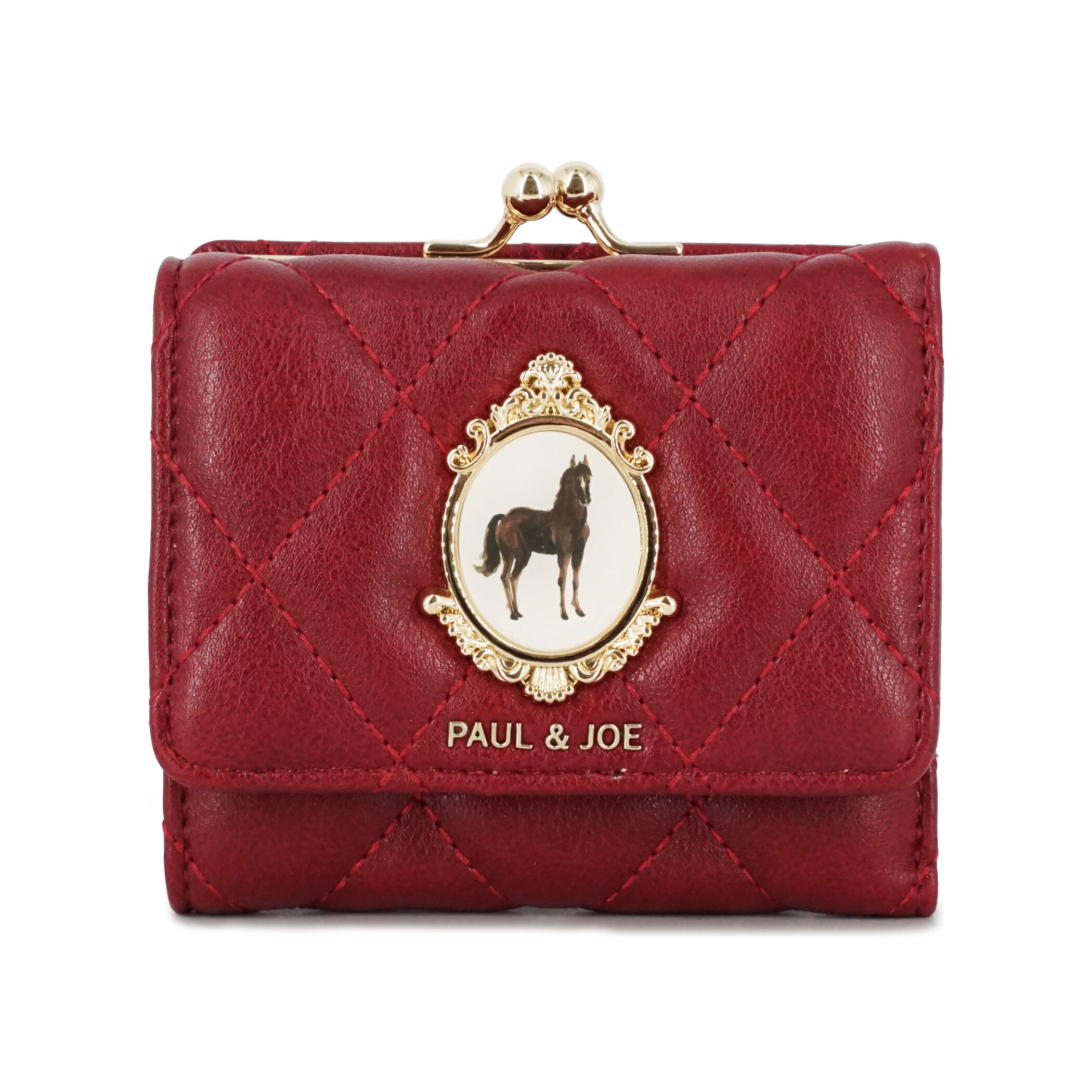 PAUL&JOE「ＨＯＲＳＥ　ＢＲＯＯＣＨ　口金ミニ財布／２６ＡＷ」|財布|レッド