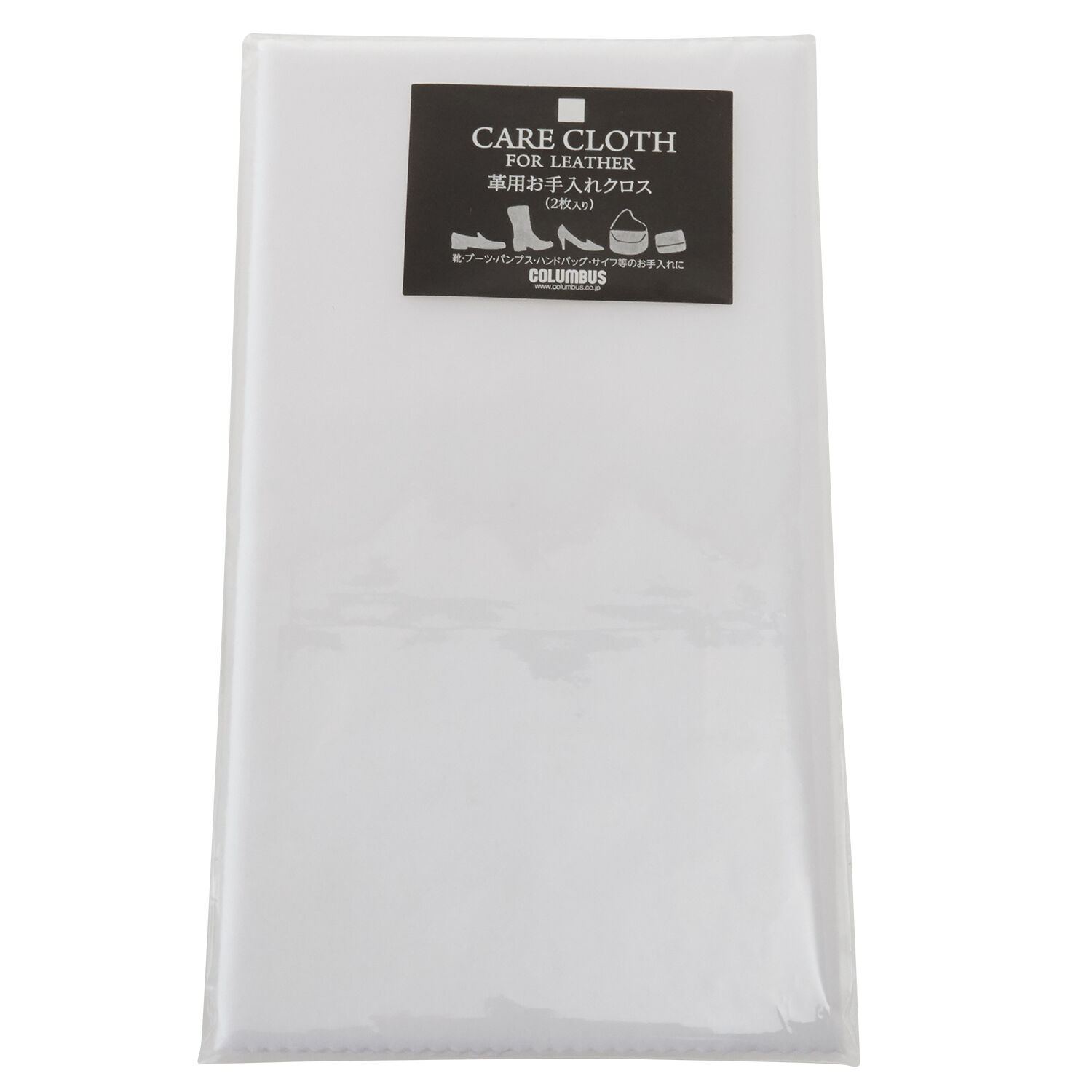 BACKYARD FAMILY「磨きクロス 2枚入り COLUMBUS コロンブス 通販 SHINE CLOTH シャインクロス」|シューケア|ホワイト1