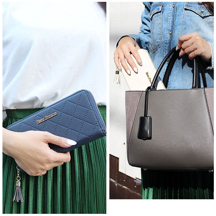 BACKYARD FAMILY「長財布 レディース ラウンドファスナー 通販 Blanc Pomm 財布 サイフ ロングウォレット」|財布|