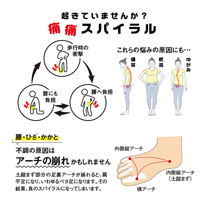 BACKYARD FAMILY「インソール クッション 通販 腰らくインソール 中敷き 衝撃吸収 シューフィッター レディース S」|その他|