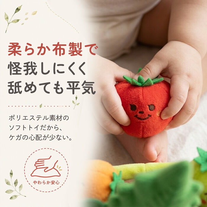 BACKYARD FAMILY「赤ちゃん おもちゃ 指先の知育 通販 ミニファームシリーズ もぎもぎトマト畑 ソフトトイ 知育玩具」|その他ベビー用品|