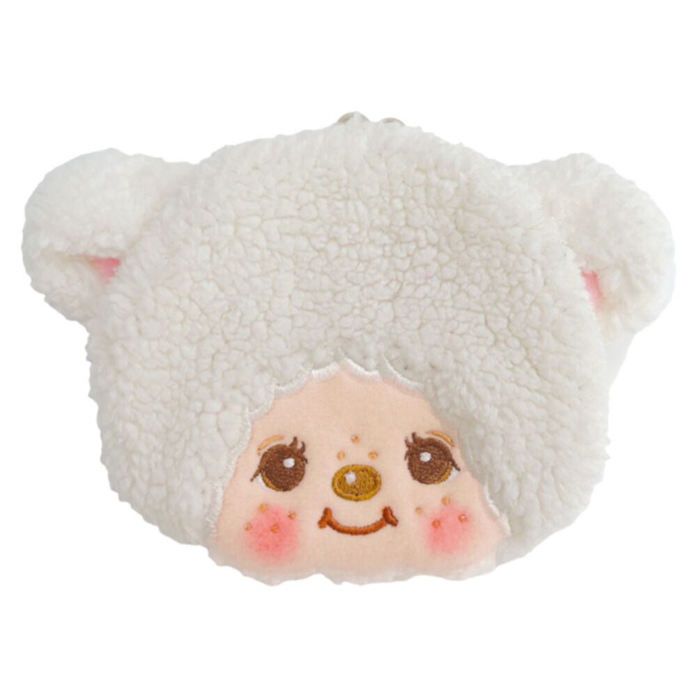 BACKYARD FAMILY「モンチッチ ポーチ 通販 もんちっち monchhichi キャラがま がま口 小銭入れ がまぐち」|コインケース|ホワイト1