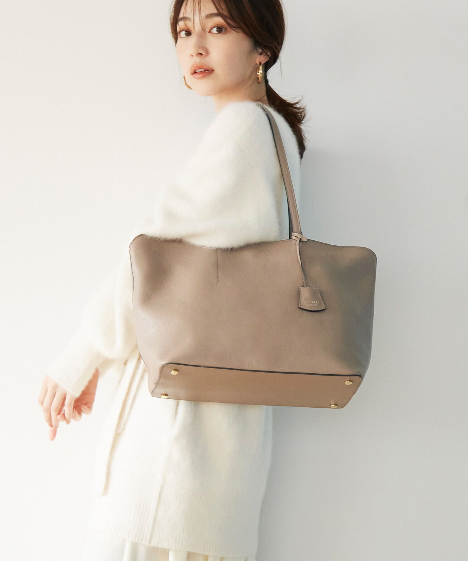 TOPKAPI TREASURE「フロントステッチ レザーA4トートバッグ」|トートバッグ|