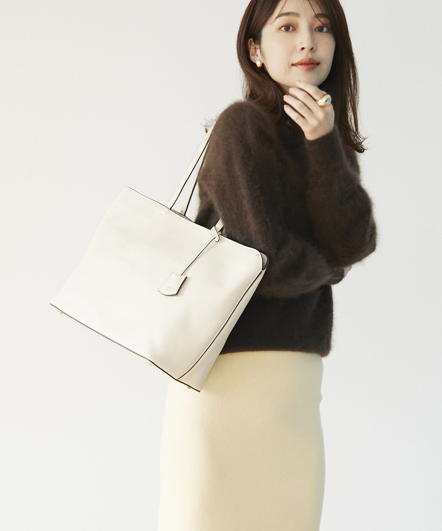TOPKAPI TREASURE「フロントステッチ レザーA4トートバッグ」|トートバッグ|