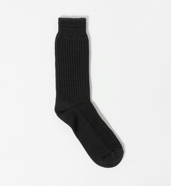 UNITED ARROWS「＜ROTOTO＞ワッフル クルーソックス」|ソックス|BLACK