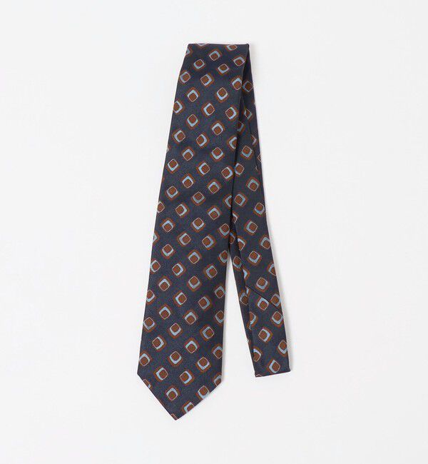 UNITED ARROWS「＜FRANCO BASSI＞スクエア コモン ジャガード ネクタイ」|ネクタイ・蝶ネクタイ|NAVY