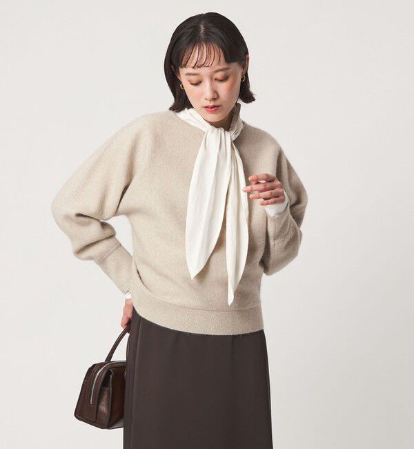 UNITED ARROWS green label relaxing「FOXブレンド ラメ フォルム ドルマン ニット」|ニット・セーター|
