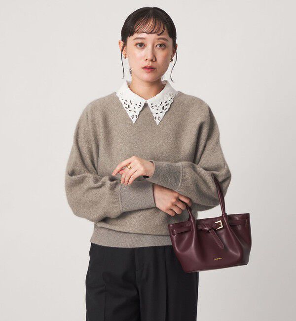 UNITED ARROWS green label relaxing「FOXブレンド ラメ フォルム ドルマン ニット」|ニット・セーター|MD.GRAY