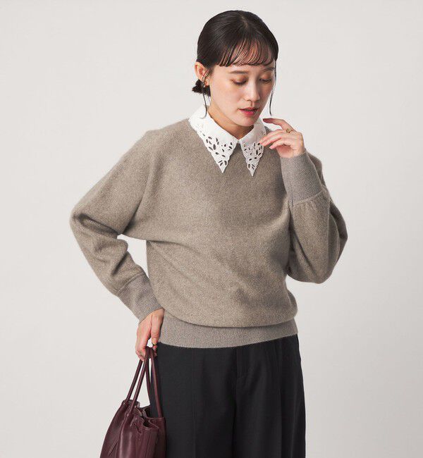 UNITED ARROWS green label relaxing「FOXブレンド ラメ フォルム ドルマン ニット」|ニット・セーター|