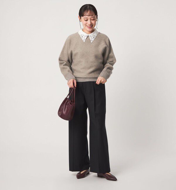 UNITED ARROWS green label relaxing「FOXブレンド ラメ フォルム ドルマン ニット」|ニット・セーター|