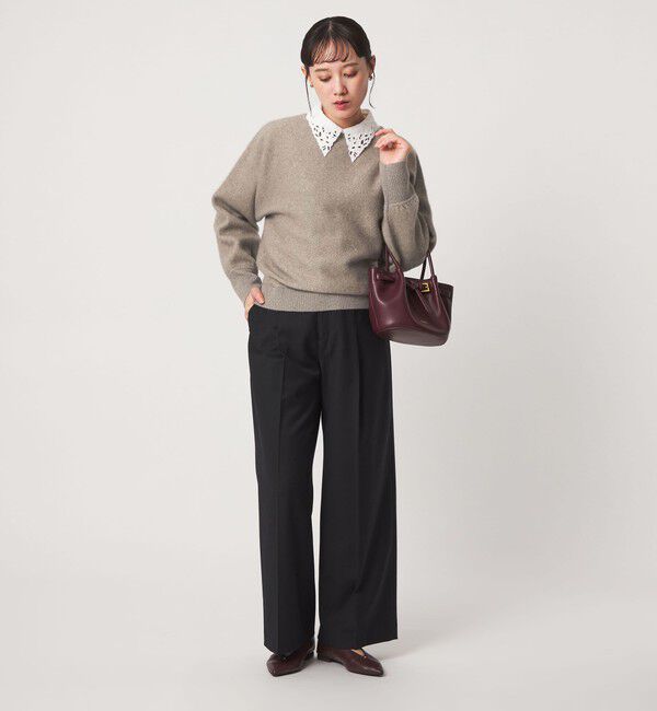 UNITED ARROWS green label relaxing「FOXブレンド ラメ フォルム ドルマン ニット」|ニット・セーター|